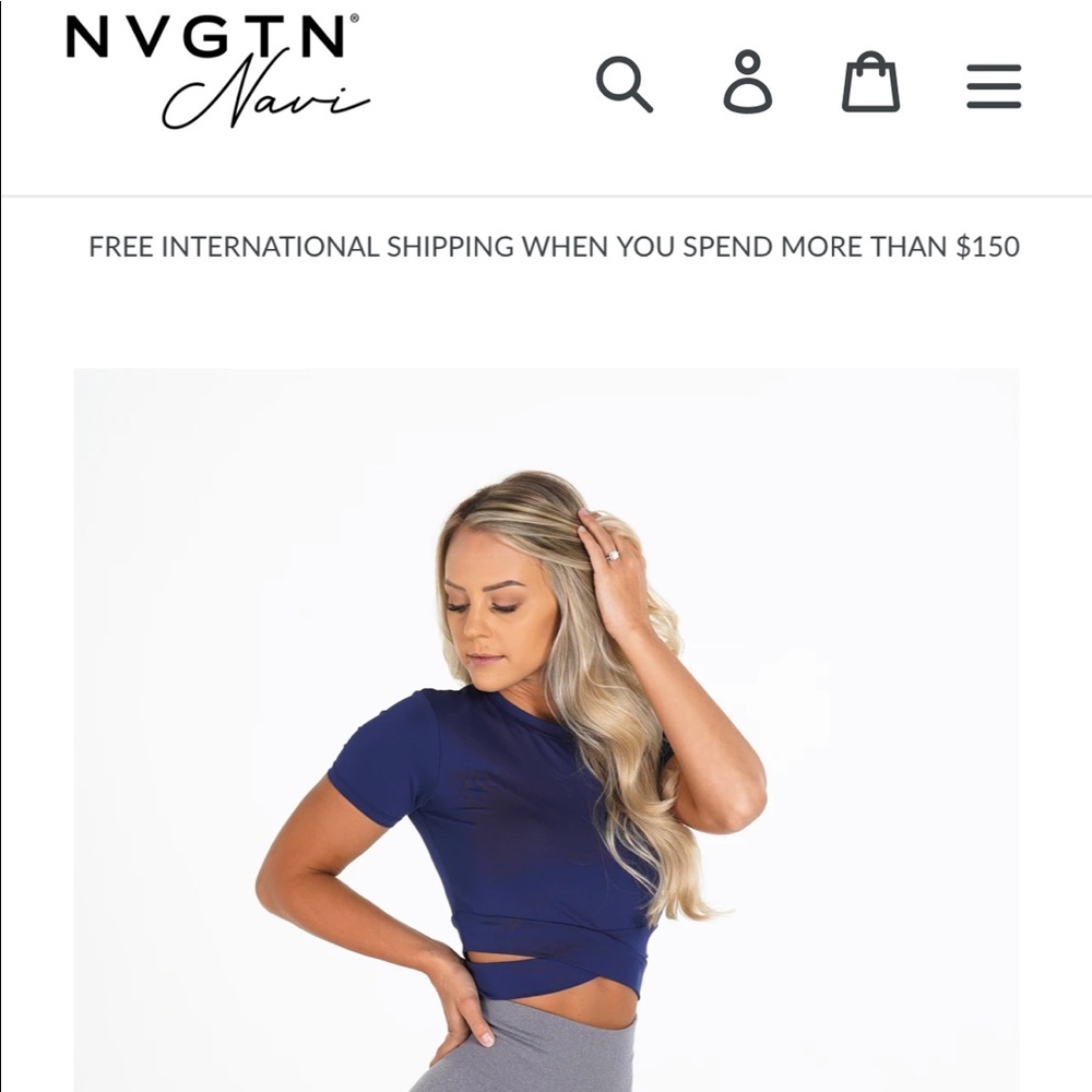 NWT NVGTN Midnight blue crossbody tee